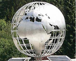 Weltkugel, Gitterkugel, Metallkugel, Riesenkugel