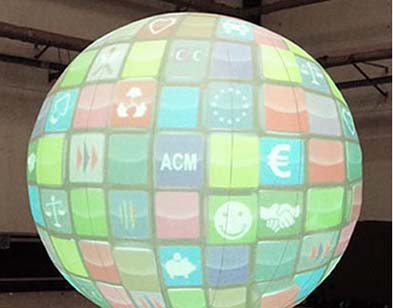 Sonderkugel, Projektor, Beamer, Digital, Riesenkugel, Installation