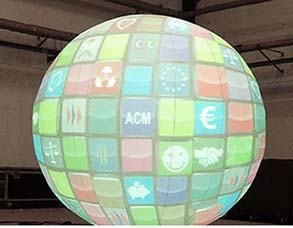 Sonderkugel, Projektor, Beamer, Digital, Riesenkugel, Installation