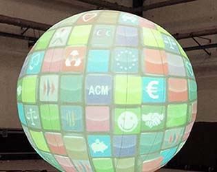 Sonderkugel, Projektor, Beamer, Digital, Riesenkugel, Installation