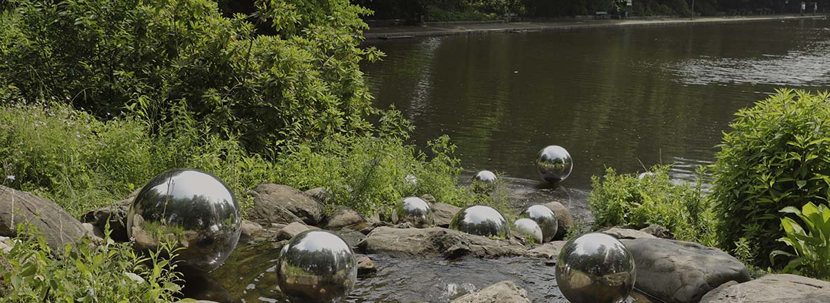 Metallkugel, Vollkugel, Deko, Kunstinstallation