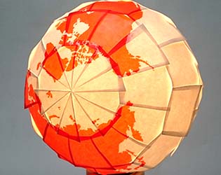 Hohlkugel, Kugelbeklebung, Beklebung, Weltkugel, Globus, Beleuchtet