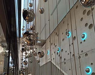 Metallkugel, Beleuchtung, Dekoelemente, Hohlkugel