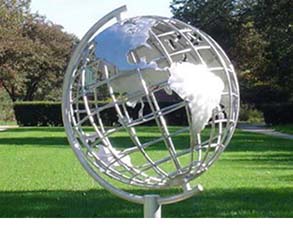 Gitterkugel, Metallkugel, Riesenglobus, Globus, Installation