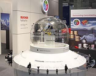 Messekugel, Hohlkugel, Installation, Acrylglaskugel, Riesenkugel, Große Kugel